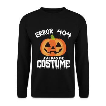 Halloween Error 404 Costume introuvable !! - Sweat-shirt Unisexe - noir - Devant - Alina (178cm) & Michal (187cm)