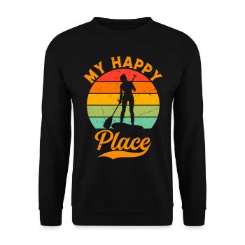 Stand Up Paddleboard Sports nautiques SUP Fille - My Ha - Sweat-shirt Unisexe - noir - Devant - Alina (178cm) & Michal (187cm)