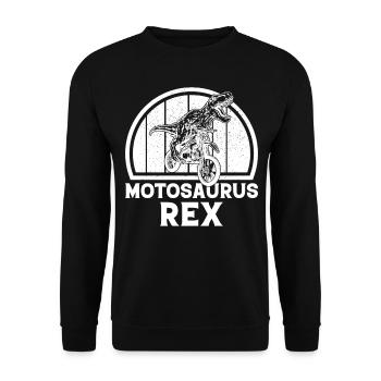 Dirt Bike MotoSaurus Dirtbike Dino Motocross Dinos - Unisex Sweatshirt - black - Front - Alina (178cm) & Michal (187cm)