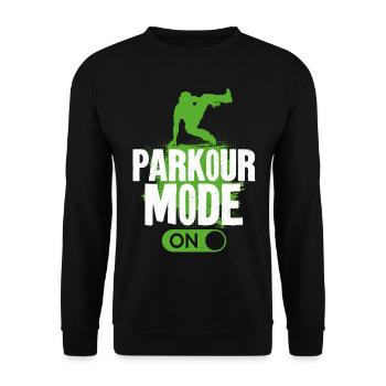 Parkour Free Running Traceur - Unisex Sweatshirt - black - Front - Alina (178cm) & Michal (187cm)