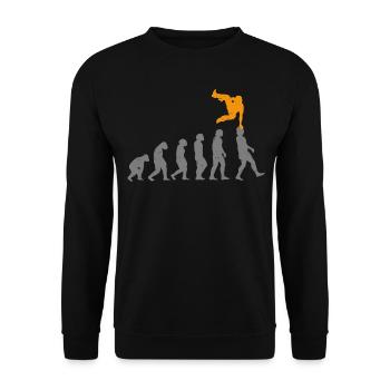 Parkour Free Running Traceur - Unisex Sweatshirt - black - Front - Alina (178cm) & Michal (187cm)