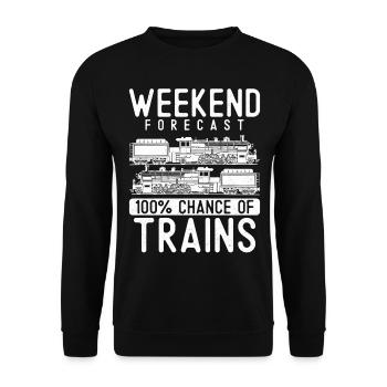 Steam Train Driver Trainspotting - Unisex Pullover - Schwarz - Vorne - Alina (178cm) & Michal (187cm)