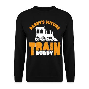 Steam Train Driver Trainspotting - Unisex Pullover - Schwarz - Vorne - Alina (178cm) & Michal (187cm)