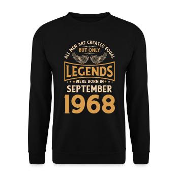 Birthday The Legends were published in September 1968 g - Unisex Sweatshirt - black - Front - Alina (178cm) & Michal (187cm)