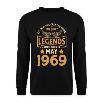 Geburtstag Die Legenden wurden im Mai 1969 geboren - Unisex Pullover - Schwarz - Vorne - Alina (178cm) & Michal (187cm)