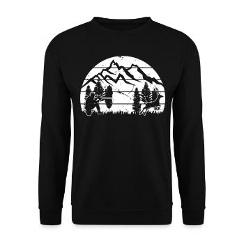 Hunting Season Hunter - Hunting - Unisex Pullover - Schwarz - Vorne - Alina (178cm) & Michal (187cm)