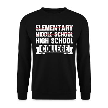 Middle School Graduation Junior High Graduation - Unisex Sweatshirt - black - Front - Alina (178cm) & Michal (187cm)