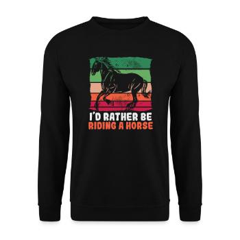 Design équestre et équestre pour les amoureux des chevaux - Sweat-shirt Unisexe - noir - Devant - Alina (178cm) & Michal (187cm)