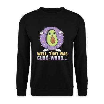 Avocado design for vegetarians and vegans - Unisex Sweatshirt - black - Front - Alina (178cm) & Michal (187cm)