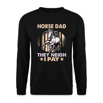 Design équestre et équestre pour les amoureux des chevaux - Sweat-shirt Unisexe - noir - Devant - Alina (178cm) & Michal (187cm)