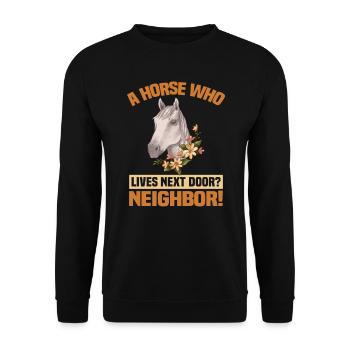 Design équestre et équestre pour les amoureux des chevaux - Sweat-shirt Unisexe - noir - Devant - Alina (178cm) & Michal (187cm)