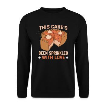 Baking cookies and cakes Baker or hobby baker - Unisex Sweatshirt - black - Front - Alina (178cm) & Michal (187cm)