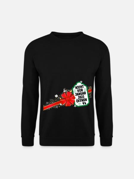 Weihnachten Schwangerschaft Verkünden Ideen - Unisex Pullover - Schwarz