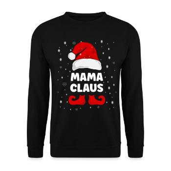 Mama Claus Noël Tenue Famille Partenaire Partenaire Look - Sweat-shirt Unisexe - noir - Devant - Alina (178cm) & Michal (187cm)
