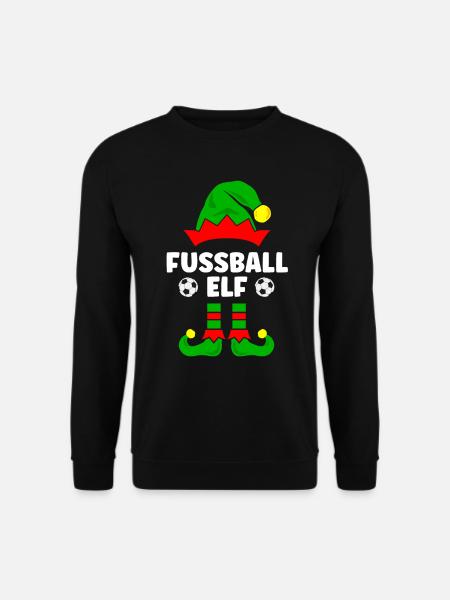 Fussball Elf Weihnachtsoutfit Familie Partnerlook - Unisex Pullover - Schwarz