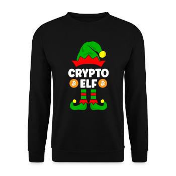 Crypto Elf Crypto Christmas Outfit Family - Unisex Sweatshirt - black - Front - Alina (178cm) & Michal (187cm)