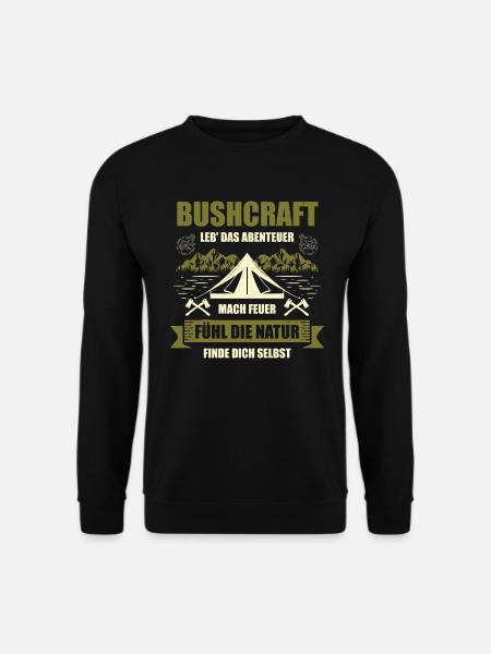 Survival Bushcrafting Natur Bushcraft Bushcrafter - Unisex Pullover - Schwarz