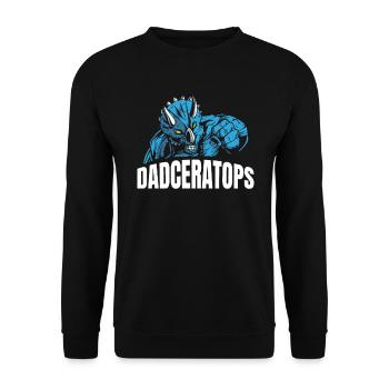Dadceratops Dinosaur Paleontology Triceratops - Unisex Sweatshirt - black - Front - Alina (178cm) & Michal (187cm)