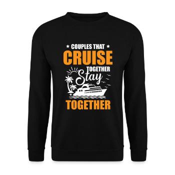Les couples voyageant ensemble restent ensemble - Sweat-shirt Unisexe - noir - Devant - Alina (178cm) & Michal (187cm)