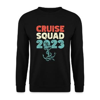 Cruise Squad 2023 Boat Trips Holiday Cruise - Unisex Sweatshirt - black - Front - Alina (178cm) & Michal (187cm)