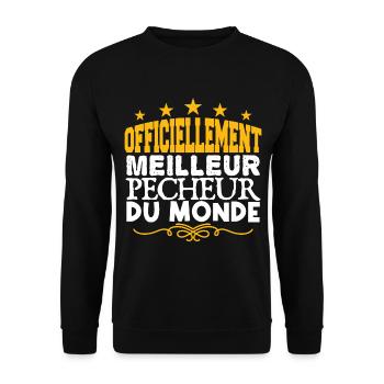 Pêcheur meilleur de tous les temps - Sweat-shirt Unisexe - noir - Devant - Alina (178cm) & Michal (187cm)