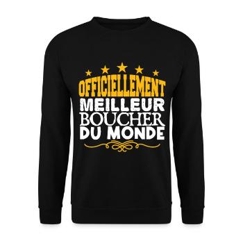 Boucher | meilleur Boucher | légende Boucher - Sweat-shirt Unisexe - noir - Devant - Alina (178cm) & Michal (187cm)