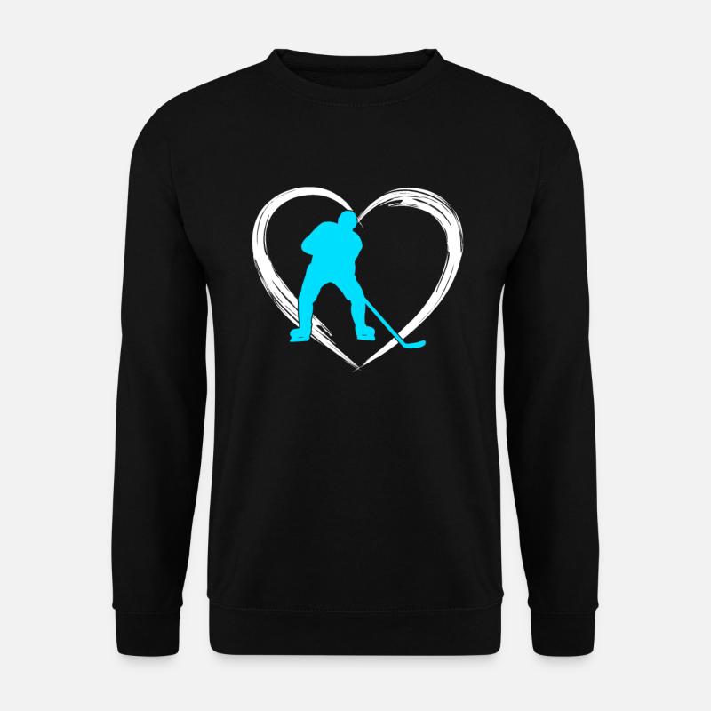 Eishockey love - Unisex Pullover - Schwarz