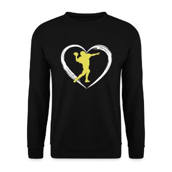 Rugby love - Unisex Sweatshirt - black - Front - Alina (178cm) & Michal (187cm)