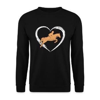 Horse riding love - Unisex Sweatshirt - black - Front - Alina (178cm) & Michal (187cm)