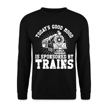 Steam Train Driver Trainspotting - Unisex Pullover - Schwarz - Vorne - Alina (178cm) & Michal (187cm)