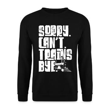 Steam Train Driver Trainspotting - Unisex Pullover - Schwarz - Vorne - Alina (178cm) & Michal (187cm)