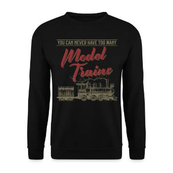 Steam Train Driver Trainspotting - Unisex Pullover - Schwarz - Vorne - Alina (178cm) & Michal (187cm)