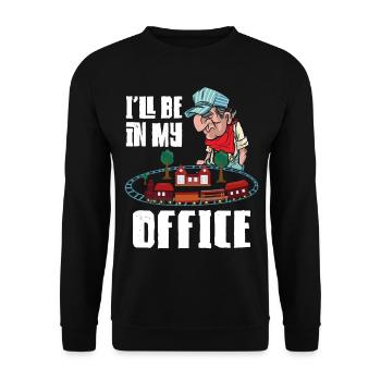 Steam Train Driver Trainspotting - Unisex Sweatshirt - black - Front - Alina (178cm) & Michal (187cm)