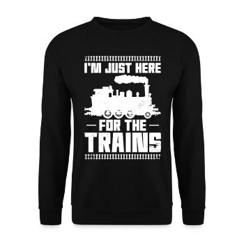 Steam Train Driver Trainspotting - Unisex Pullover - Schwarz - Vorne - Alina (178cm) & Michal (187cm)