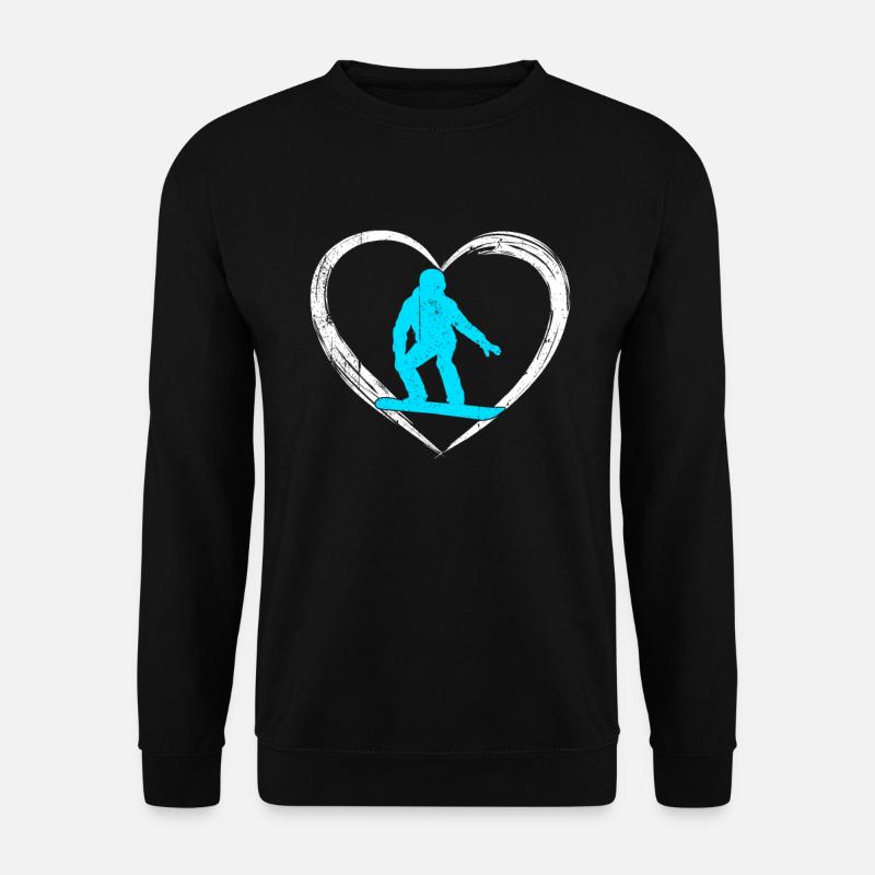 snowboarding love - Unisex Pullover - Schwarz