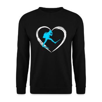amour de la plongée - Sweat-shirt Unisexe - noir - Devant - Alina (178cm) & Michal (187cm)