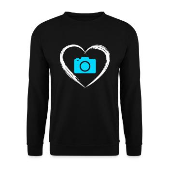 L’amour de la photographie - Sweat-shirt Unisexe - noir - Devant - Alina (178cm) & Michal (187cm)