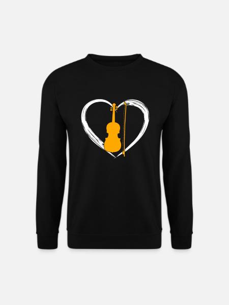 Geige love - Unisex Pullover - Schwarz