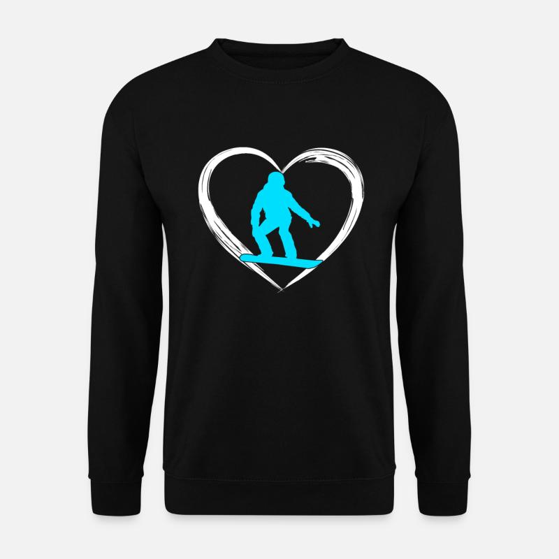 snowboarding love - Unisex Sweatshirt - black
