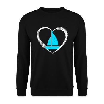 Amour de la voile - Sweat-shirt Unisexe - noir - Devant - Alina (178cm) & Michal (187cm)