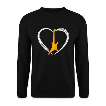 Egitarre Heart - Unisex Sweatshirt - black - Front - Alina (178cm) & Michal (187cm)