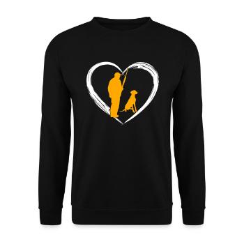 Jagd Liebhaber - Unisex Pullover - Schwarz - Vorne - Alina (178cm) & Michal (187cm)