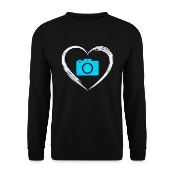 L’amour de la photographie - Sweat-shirt Unisexe - noir - Devant - Alina (178cm) & Michal (187cm)