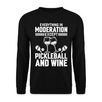 Pickleball Player - Pickleball Tennis Paddleball P - Sweat-shirt Unisexe - noir - Devant - Alina (178cm) & Michal (187cm)