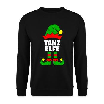 Tanz Elfe Weihnachtsoutfit Familie Partnerlook - Unisex Pullover - Schwarz - Vorne - Alina (178cm) & Michal (187cm)
