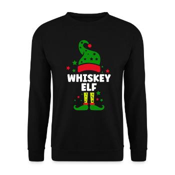 Whiskey Elf Christmas Outfit Family Partner Look - Unisex Sweatshirt - black - Front - Alina (178cm) & Michal (187cm)