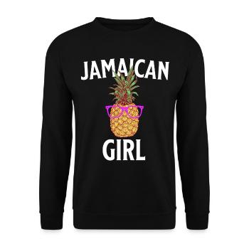 Jamaican Girl Jamaica - Unisex Sweatshirt - black - Front - Alina (178cm) & Michal (187cm)