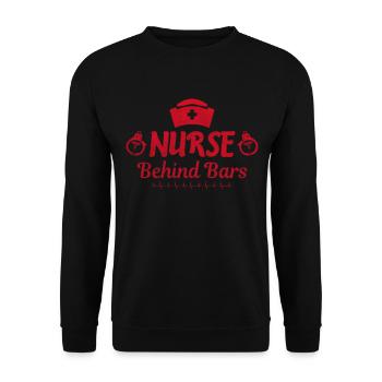 Infirmière derrière les barreaux Infirmière en prison - Sweat-shirt Unisexe - noir - Devant - Alina (178cm) & Michal (187cm)