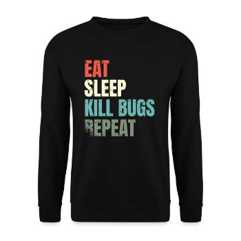 Schädlingsbekämpfungsexperte Bugs Exterminator - Unisex Pullover - Schwarz - Vorne - Alina (178cm) & Michal (187cm)