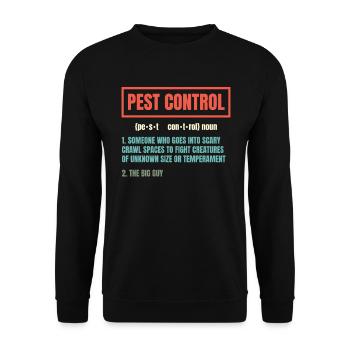 Schädlingsbekämpfungsexperte Bugs Exterminator - Unisex Pullover - Schwarz - Vorne - Alina (178cm) & Michal (187cm)